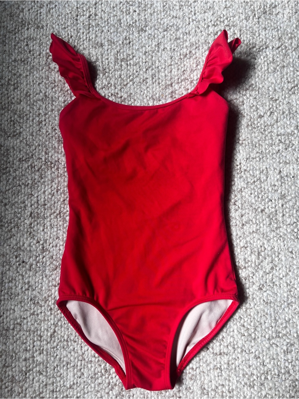 Jo+Jax Ruffle Sleeve Red Leotard (YL)